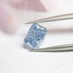 2.55ct radiant cut fancy intense blue lab grown diamond