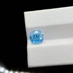 2.59ct cushion cut fancy intense blue lab grown diamond
