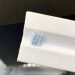 3.00ct cushion cut fancy blue lab grown diamond