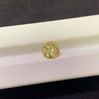 3.00ct round cut fancy intense yellow lab grown diamond