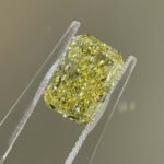 3.01ct radiant cut fancy intense yellow lab grown diamond