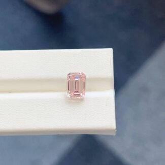 3.02ct emerald cut fancy vivid pink lab grown diamond
