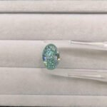 3.02ct oval cut fancy intense green lab grown diamond