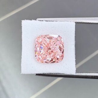 3.03ct cushion cut fancy intense pink lab grown diamond