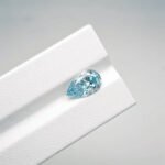 3.03ct pear cut fancy intense blue lab grown diamond