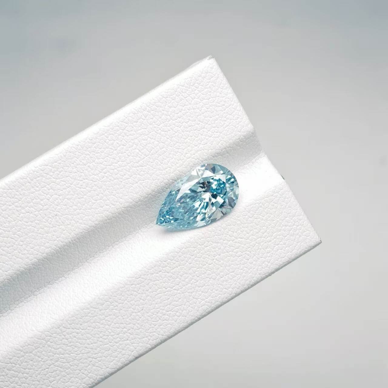 3.03ct pear cut fancy intense blue lab grown diamond 3.03ct pear cut fancy intense blue lab grown diamond