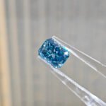 3.04ct radiant cut fancy vivid blue lab grown diamond