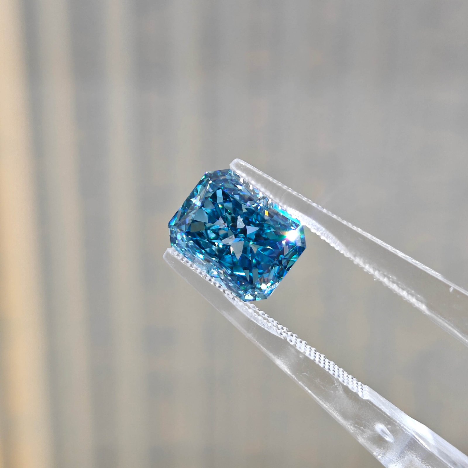 3.04ct radiant cut fancy vivid blue lab grown diamond 3.04ct radiant cut fancy vivid blue lab grown diamond