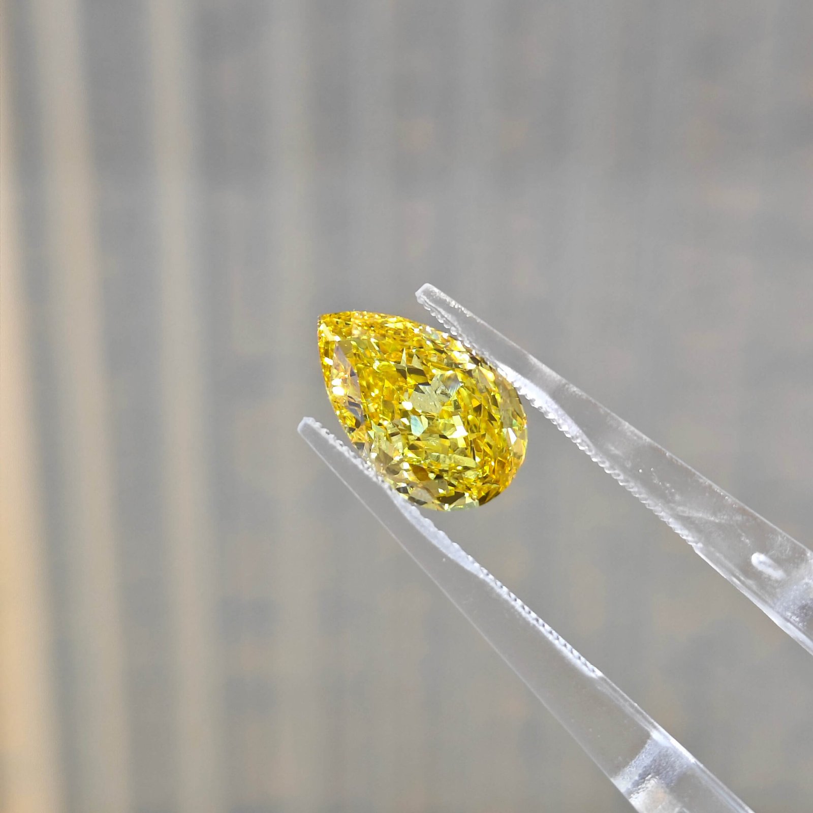 3.06ct pear cut fancy vivid yellow lab grown diamond 3.06ct pear cut fancy vivid yellow lab grown diamond
