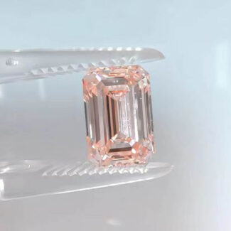 3.08ct emerald cut fancy intense pink lab grown diamond