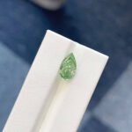 3.11ct pear cut fancy vivid green lab grown diamond
