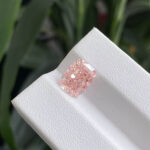 4.01ct cushion cut fancy intense pink lab grown diamond