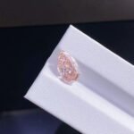 4.05ct pear cut fancy vivid pink lab grown diamond