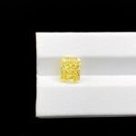 4.08ct radiant cut fancy intense yellow lab grown diamond