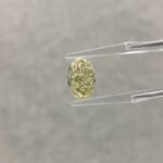 4.10ct oval cut fancy intense yellow lab grown diamond