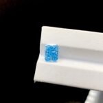 4.10ct radiant cut fancy intense blue lab grown diamond