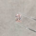 4.10ct radiant cut fancy intense pink lab grown diamond