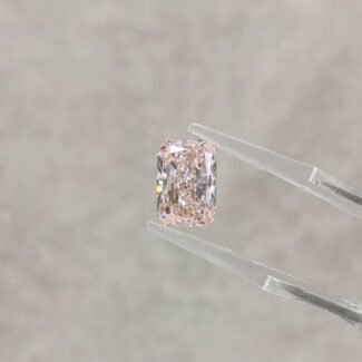 4.10ct radiant cut fancy intense pink lab grown diamond