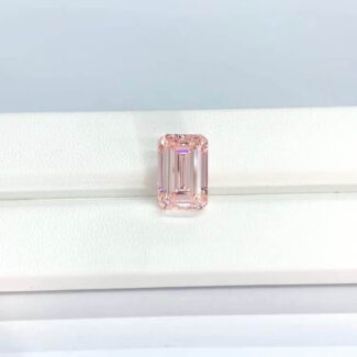 5.00ct emerald cut fancy intense pink lab grown diamond
