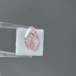 5.00ct pear cut fancy vivid pink lab grown diamond