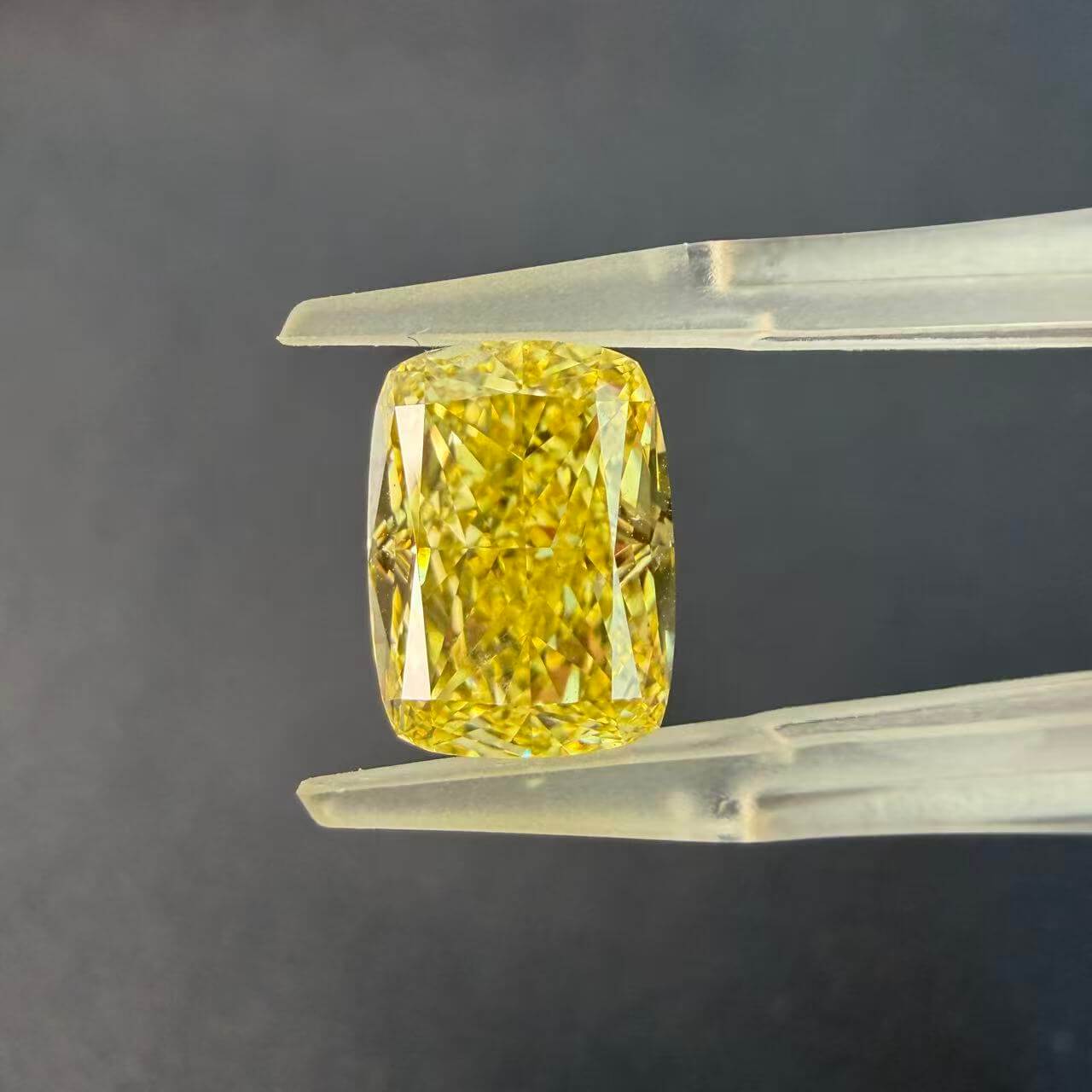 5.02ct cushion cut fancy intense yellow lab grown diamond 5.02ct cushion cut fancy intense yellow lab grown diamond