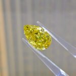 5.03ct pear cut fancy vivid yellow lab grown diamond