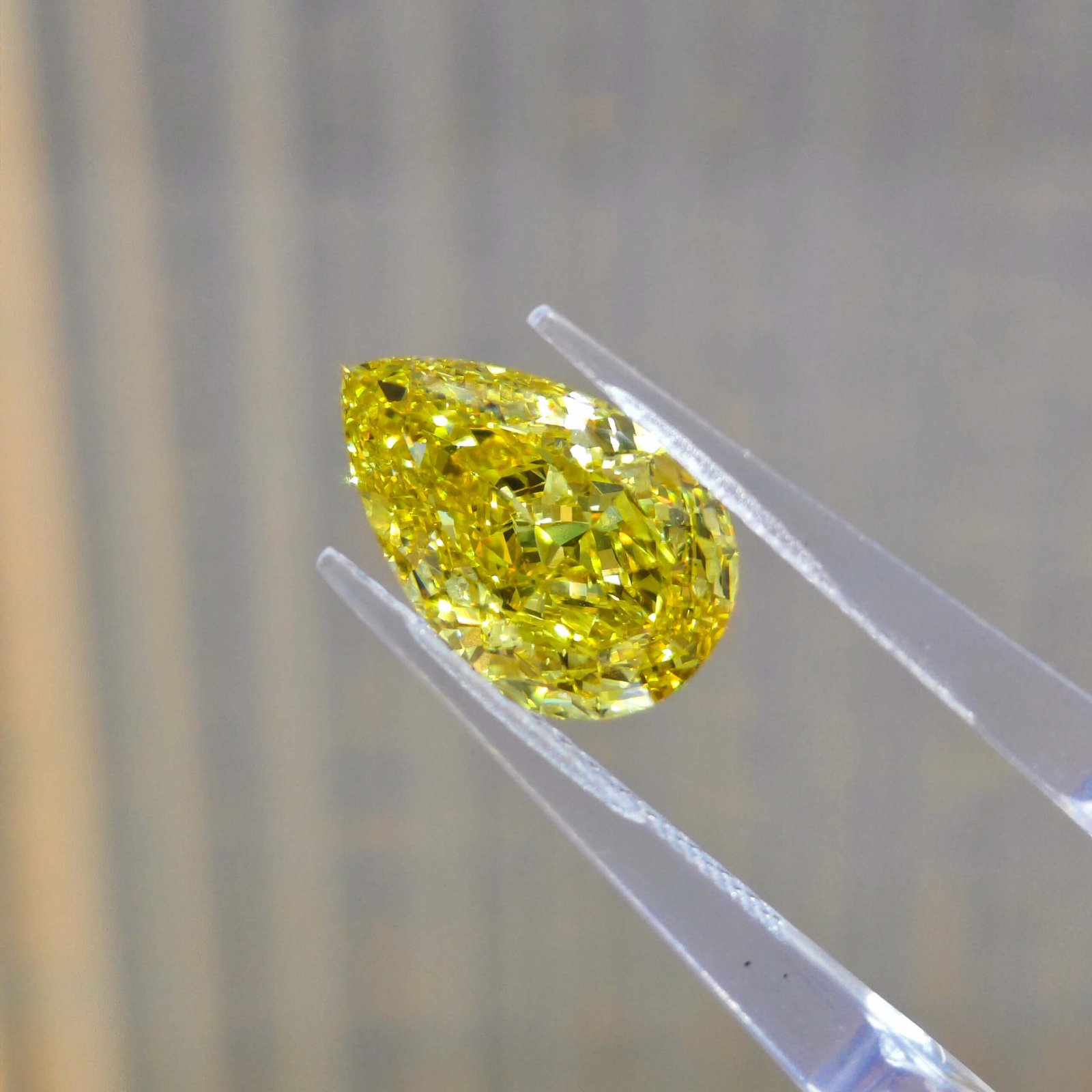5.03ct pear cut fancy vivid yellow lab grown diamond 5.03ct pear cut fancy vivid yellow lab grown diamond
