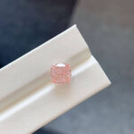 5.05ct cushion cut fancy vivid pink lab grown diamond