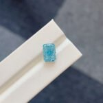 5.08ct radiant cut fancy vivid blue lab grown diamond