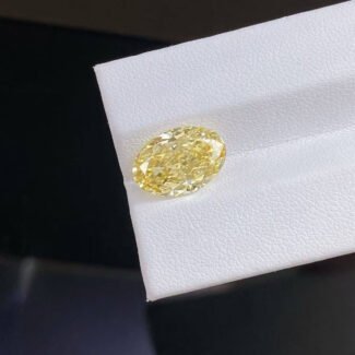 5.23ct oval cut fancy intense yellow lab grown diamond