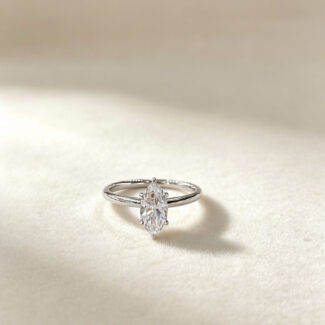 Marquise cut lab grown diamond engagement ring 02