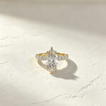 Marquise cut lab grown diamond engagement ring 03
