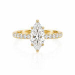 Marquise cut lab grown diamond engagement ring 03