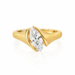 Marquise cut lab grown diamond engagement ring 04