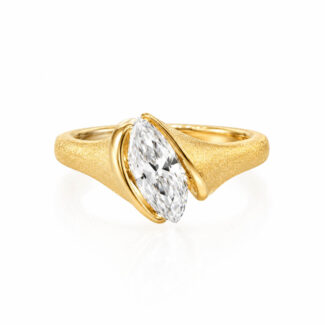 Marquise cut lab grown diamond engagement ring 04