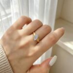 Marquise cut lab grown diamond engagement ring 04