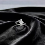 Marquise cut lab grown diamond three stones engagement ring 02
