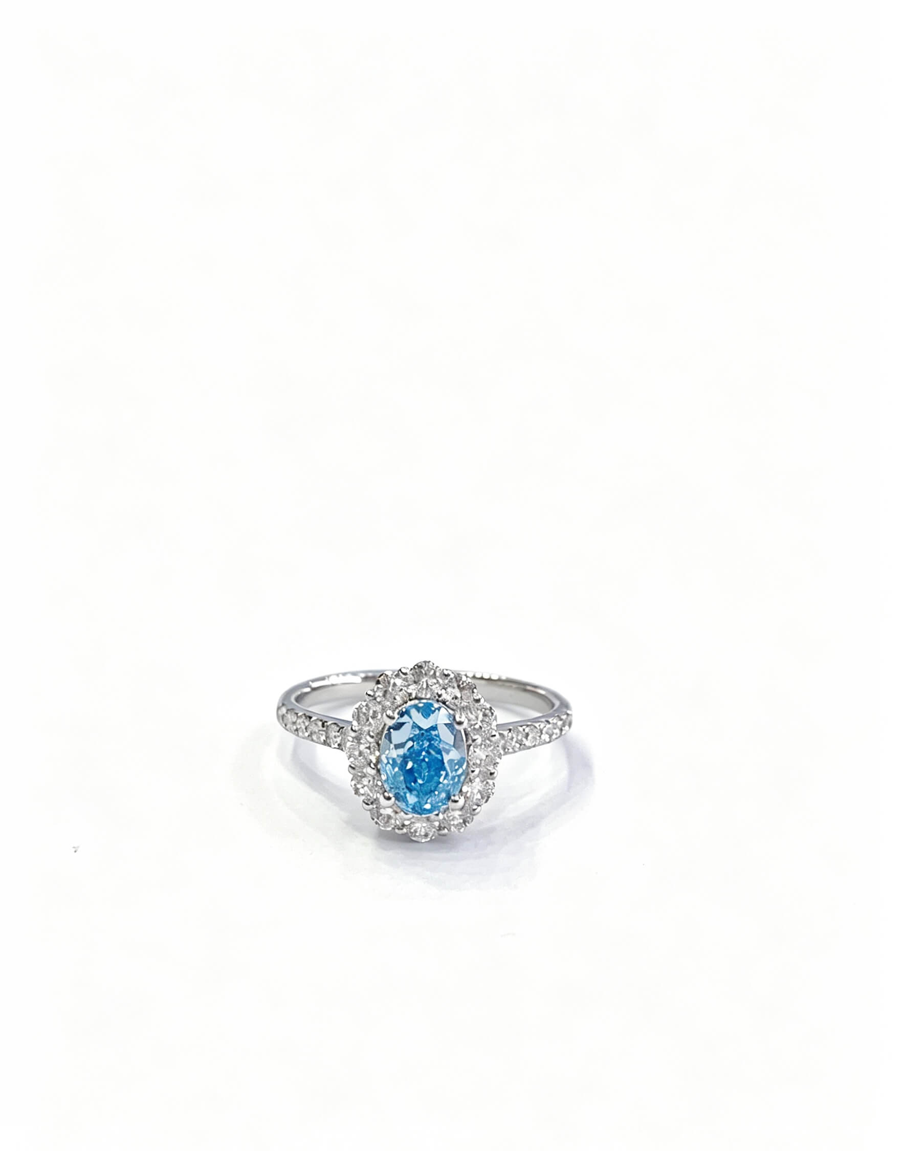 Oval cut lab grown blue diamond engagement ring 02 Oval cut lab grown blue diamond engagement ring 02