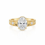 Oval cut lab grown diamond engagement ring 03