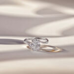 Oval cut lab grown diamond engagement ring 01