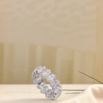 Oval cut lab grown diamond eternity ring