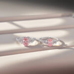 Oval cut lab grown pink diamond engagement ring 04