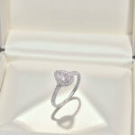 Pear cut lab grown diamond engagement ring 03