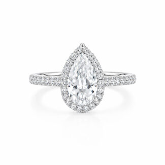 Pear cut lab grown diamond engagement ring 03