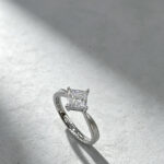 Princess cut lab grown diamond engagement ring 01