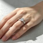Princess cut lab grown diamond engagement ring 01