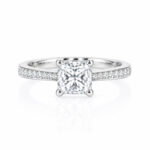 Princess cut lab grown diamond engagement ring 03