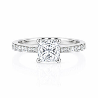Princess cut lab grown diamond engagement ring 03