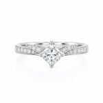 Princess cut lab grown diamond engagement ring 04