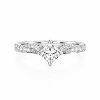 Princess cut lab grown diamond engagement ring 04